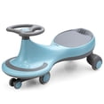 thumbnail image 1 of Gymax Wiggle Car Ride-on Toy w/ Flashing Wheels for Toddlers & Kids Blue, 1 of 10