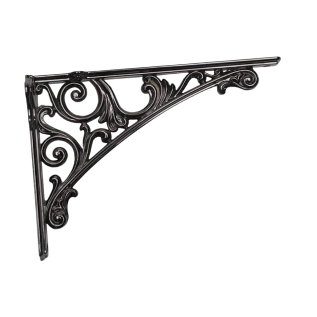 GROWTH TANK Wall Shelf Bracket Compact Shelf Support for Kitchen Book Shelves Wall Decor Black