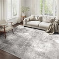 thumbnail image 1 of BERTHMEER 5'x7' Area Rugs for Living Room Bedroom Dining Room Office Farmhouse Kitchen Indoor Abstract Distressed Neutral Contemporary Modern Machine Washable Rugs Carpets, Gray, 1 of 5