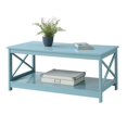 thumbnail image 2 of Convenience Concepts Oxford Coffee Table with Shelf, Sea Foam Green, 2 of 10