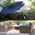 thumbnail image 2 of Costway 10FT Patio Offset Hanging Umbrella Easy Tilt Adjustment 8 Ribs Backyard Blue, 2 of 10