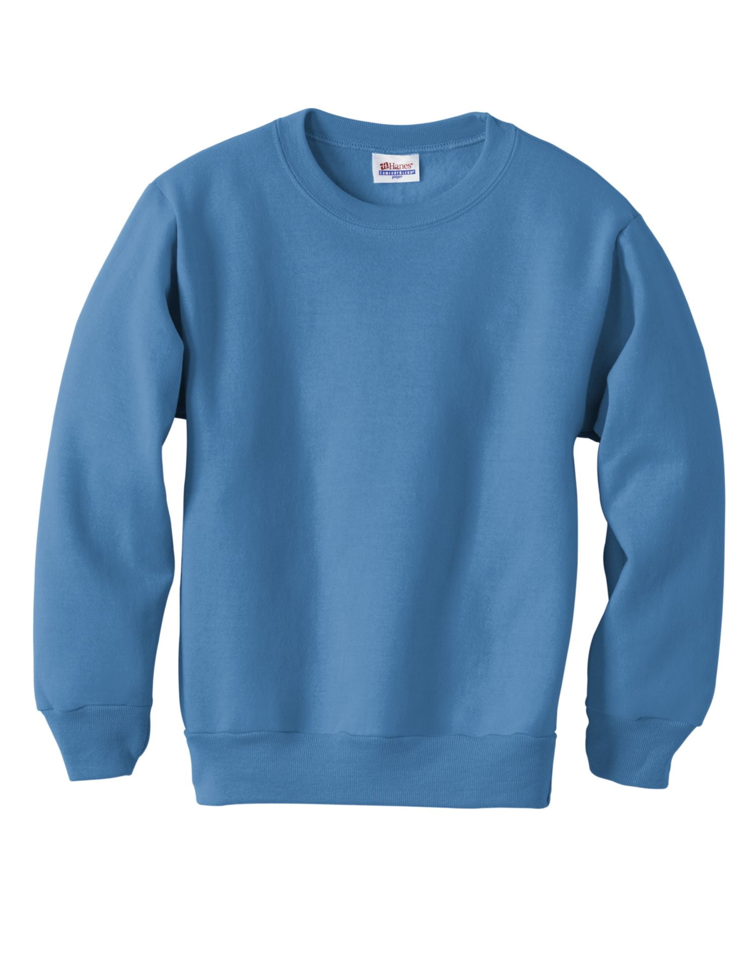 Hanes ComfortBlend EcoSmart Boy`s Crewneck Sweatshirt, XL, Denim Blue