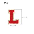 thumbnail image 2 of Unique Bargains 4 Pcs Patchs Lettres en Chenille Patchs Lettres Thermocollants Rouge G Alphabet Patchs Décoratifs Brodés, 2 of 5