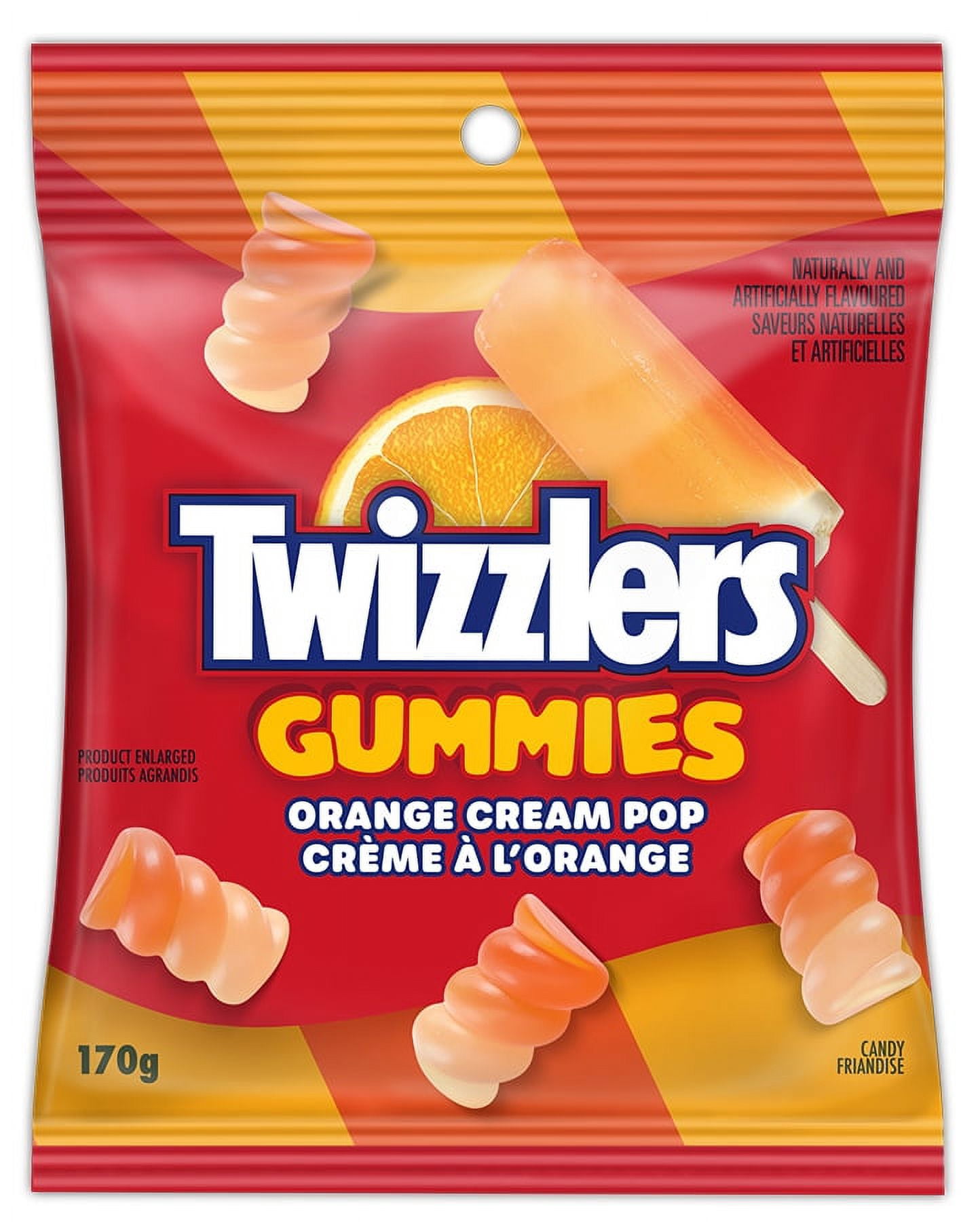 Bonbons gommeux TWIZZLERS crème à l’orange, 170g