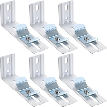 EcoNesxp 6 Piece Set Blind Bracket Clips Blinds Living Room Blinds Bracket Clips White Mounting Bracket Metal Wall Mount Vertical Blind Bracket