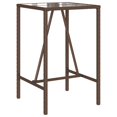 thumbnail image 5 of vidaXL Table de Bar Extérieur Marron 70x70x110 cm Rotin Poly, 5 of 5