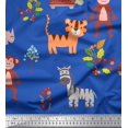 thumbnail image 1 of Soimoi Poly Georgette Fabric Berries & Animals Cartoon Print Fabric by Yard 42 Inch Wide, 1 of 3