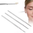 thumbnail image 4 of 3pcs Stainless Steel Triple Ring Ear Spoon Earwax Remover Cleaning Tool, 4 of 7