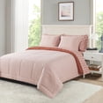 thumbnail image 1 of Mainstays – Ensemble de literie Bed-in-a-Bag tout-en-un réversible avec couette et draps, 7 pièces, double (Full), rose blush, 1 of 8
