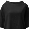thumbnail image 3 of Birdeem T-Shirt à Manches Courtes pour Femmes, en Coton Vintage et Uni, Col Rond, Style Élégant, 3 of 5