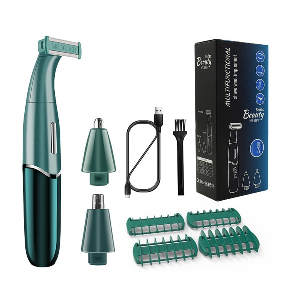 CHOK Bikini Trimmer for Women  4-in-1 Razors for Women  Rechargeable Clipper Pubic Hair   Eyebrow Nose Hair Removal Razor Body Trimmer for Women Arms Legs and Armpits