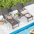 thumbnail image 2 of Costway Chaise Longue Pliante de Patio avec Dossier Inclinable à 6 Niveaux, 2 of 9