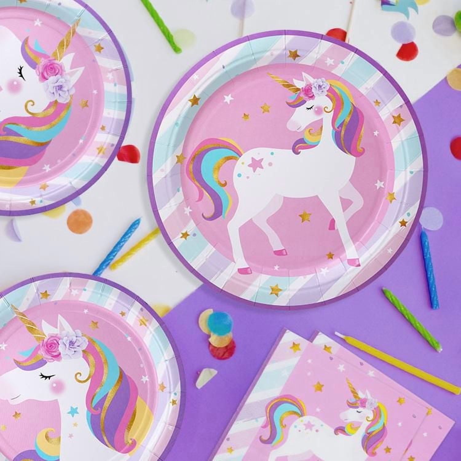 Assiettes en carton Licorne 9"