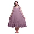 thumbnail image 1 of Bimba Nuisettes en Coton Mauve Abstraites Imprimées pour Femmes Robe Sans Manches Tenue de Nuit Robe Maxi Petite, 1 of 6
