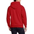 thumbnail image 2 of Hanes Mens EcoSmart Fleece Hoodie, L, Deep Red, 2 of 2