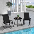thumbnail image 2 of Gymax 2 PCS Patio Rocking Chairs w/ Ergonomic Backrest Seat Safe Stoppers for Backyard, 2 of 9