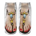 thumbnail image 1 of Chaussettes Imprimé Manucure Motif 3D Chaussettes de Course Amusantes Personnalisées pour Femmes, 1 of 2