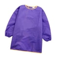 thumbnail image 3 of Children Apron Drawing Painting Smock Bib with s Purple_S, 3 of 3