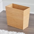 thumbnail image 3 of iDesign Rectangular Bamboo Waste Basket The Formbu Collection - 10.5"" x 5.75"" x 10 Natural Wood Finish, 3 of 5