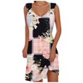 thumbnail image 1 of TJAZFJPA Robes Maxi d'Été pour Femmes Dames Élégante Jupe Midi à Bretelles Dames Robe Décontractée Imprimée Jupe de Plage 2 Robes de Soirée Robe de la Saint-Valentin, 1 of 5