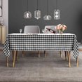 thumbnail image 3 of Costway Polyester Tablecloth Rectangle Table Buffalo Plaid Table Cover 60'' X 126'' Set of 10 Black, 3 of 10