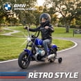 thumbnail image 2 of VOLTZ TOYS BMW R 18 Style 24V Kids Ride-On Motorcycle, Electric Motorized Cruising Toy Bike with Twist Throttle, Hand Brake Lever, Detachable Training Wheels, Blue, 2 of 9