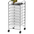 thumbnail image 1 of Simple Houseware Utility Cart with 8 Drawers Rolling Storage Art Craft Organizer, Chrome, 1 of 7