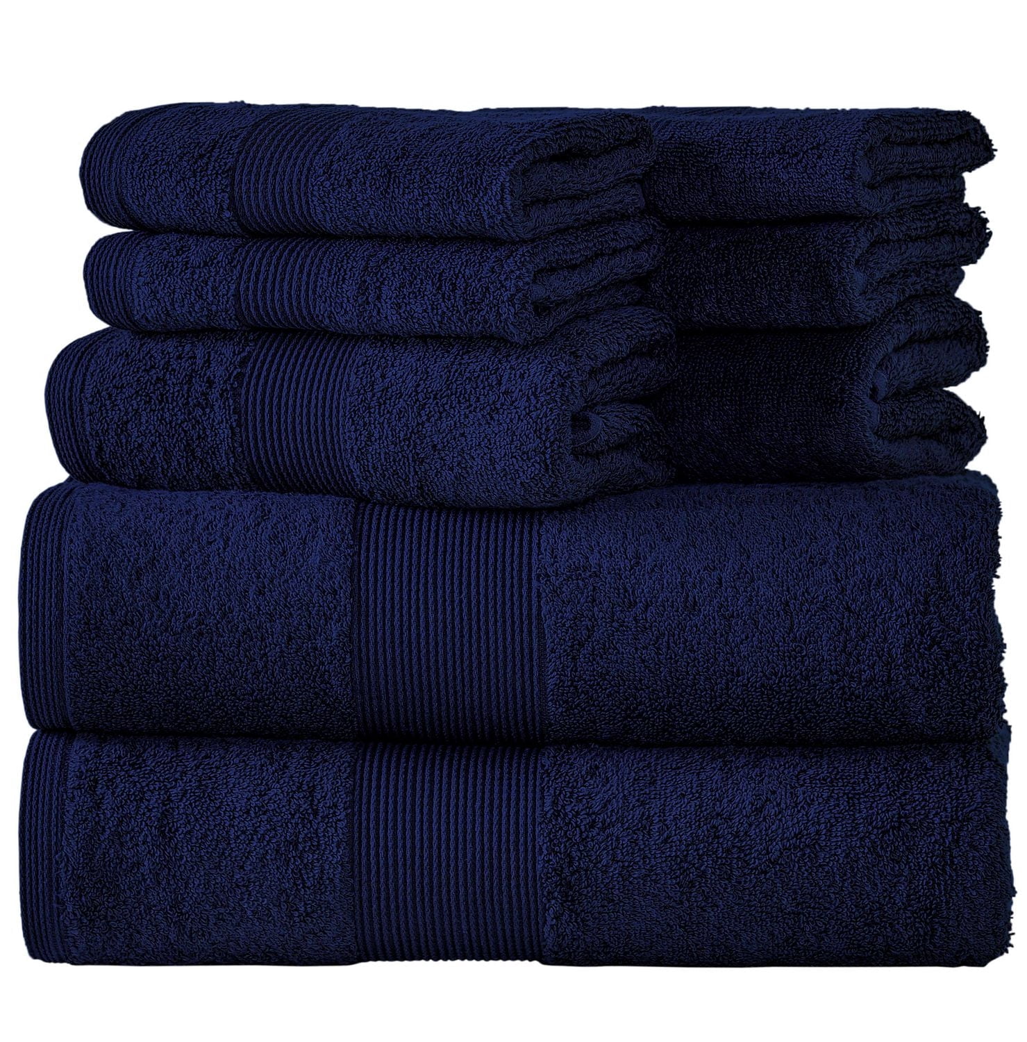 Ensemble de 8 serviettes en coton 100% zéro torsion 600 GSM Camelot, hautement absorbant | 2 serviettes de bain, 2 essuie-mains et 4 débarbouillettes