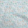 thumbnail image 1 of oneOone Cotton Silk Turquoise Blue Fabric Text Craft Projects Decor Fabric Printed By The Yard 42 Inch Wide, 1 of 5