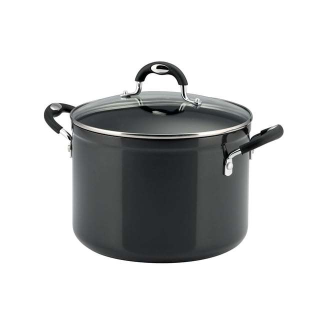 Tramontina Aluminum Nonstick Covered Stock Pot - Charcoal Gray