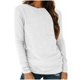 thumbnail image 1 of Timegard Long Sleeve Tops for Women Round Neck Causal Tunic T Shirts Comfy Solid Color Basic Tops, 1 of 8