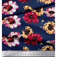 thumbnail image 2 of Soimoi Viscose Chiffon Fabric Flower Artistic Printed Fabric 1 Yard 42 Inch Wide, 2 of 3