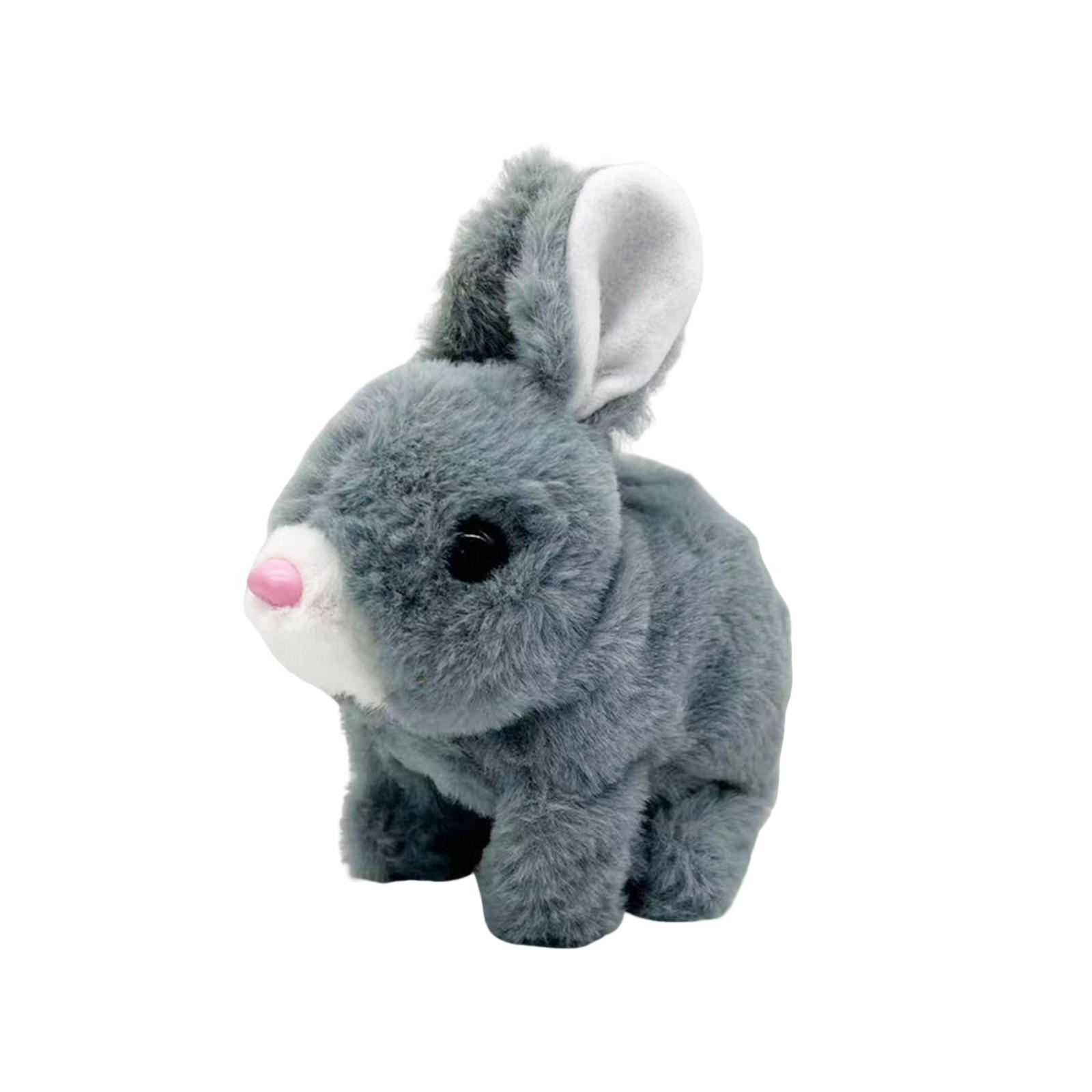 Jouets Lapin Électriques Réalistes Jouet Interactif Électronique pour l'Heure du Coucher Longue Peluche