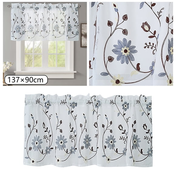 Home Textile Curtain Clearance Floral Curtains Kitchen Coffee Curtains Bedroom Rod Curtains Lace Short Curtains Lace Curtains 54 X 36 Inch 1 Panels, Home Textile Curtain