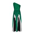 thumbnail image 4 of Jusqu'à 65 % de Rabais! Robes d'Été Mode pour Femmes 2024 Grande Taille Col Contraste de Couleurs Jupe Longue avec Patchwork Robe Imprimée à Épaules Dénudées, 4 of 6