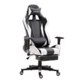 thumbnail image 4 of ViscoLogic SpeedX Ergonomic Gaming Swivel Chair With Footrest (White & Black), 4 of 12