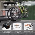 thumbnail image 2 of KFFKFF Hitch Mount Bike Rack, 2-Bike Platform Style, 160 LBS Max Capacity Bike Rack Hitch for 2-inch Receiver, Titling and Folding Bike Carrier with Tires up to 5" Wide, for Car, SUV, Truck, RV, 2 of 9