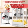 thumbnail image 3 of QEEKA Popcorn Maker Machine,12 Ounce Kettle Stainless Steel Commercial Popcorn Machine with Tempered Glass,Warming Deck,850W Countertop Popcorn Popper for Parties,Events and Home Theater,Red, 3 of 7