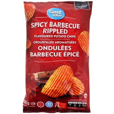 Great Value Spicy Barbecue Rippled Flavoured Potato Chips