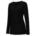 thumbnail image 4 of Hauts Amples Grande Taille à Manches Longues Col en V pour Femmes, 4 of 9
