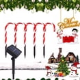 thumbnail image 1 of Feux de Sentier en Canne de Bonbon de Noël, Lot de 5, Lumières de Sentier Extérieures de Noël pour Allée de Noël, Patio, Jardin, 1 of 5