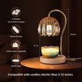 thumbnail image 3 of TUOTGOYEZ Candle Warmer Lamp, Electric Candle Lamp Warmer with 2 Bulbs for Scented Candles, Dimmable Wax Melt Warmer with Marble Base for Home Bedroom Décor Aesthetic House Warming Gifts, 3 of 6