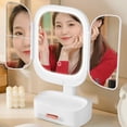 thumbnail image 4 of Led Lights for Bedroom,Desktop Mirror Dressing Table Mirror Led Makeup Mirror with Lights Desktop Rotatable Multifunctional Bedroom Beauty Mirror,Mirror with Lights, 4 of 6