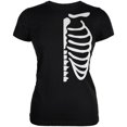 thumbnail image 1 of Halloween Half Skeleton Costume Juniors Soft T Shirt, 1 of 1