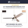 thumbnail image 2 of Prominence Home Statham 52" Indoor LED Ceiling Fan with Pull Chain, Nickel, 2 of 12