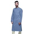 thumbnail image 4 of Atasi Kurta Imprimé pour Hommes Col Mandarin Popeline de Coton Kurta Chemise Décontractée, 4 of 7