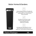 thumbnail image 3 of Better Homes & Gardens Slim Kitchen Garbage Bin, 40l Litre Plastic Step Trash Can with Soft Close Lid, Black, 3 of 16