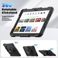 thumbnail image 4 of KOMI Case for Lenovo Tab K11 11'' 2024 / M11 TB330FU /Lenovo Xiaoxin Pad 2024 TB331FC, with Screen Protector, Hand Strap, Shoulder Strap, Rotating Stand Black, 4 of 5