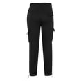 thumbnail image 3 of YOIAVAIOY Cargo Sweatpants for Men Baggy Plus Size Drawstring Sweatpants Gym Workout Pants with Pocket Black XXXXXL, 3 of 6