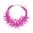 thumbnail image 4 of Xuanheng Collier de Perles de Rocaille 18 Pouces Collier Tendance Bijou Cadeau de la Saint-Valentin pour Elle Rose Rouge, 4 of 8